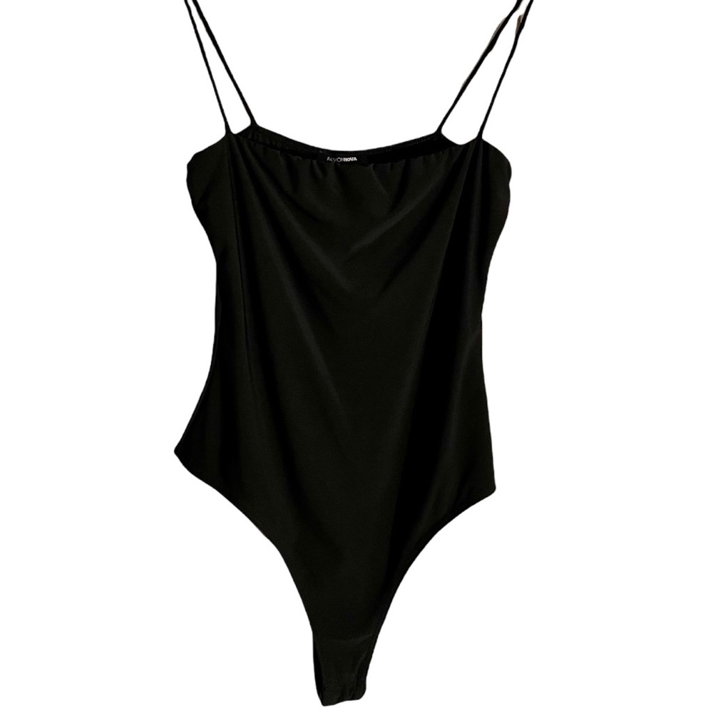 Fashion Nova Black Tank Top Bodysuit Small